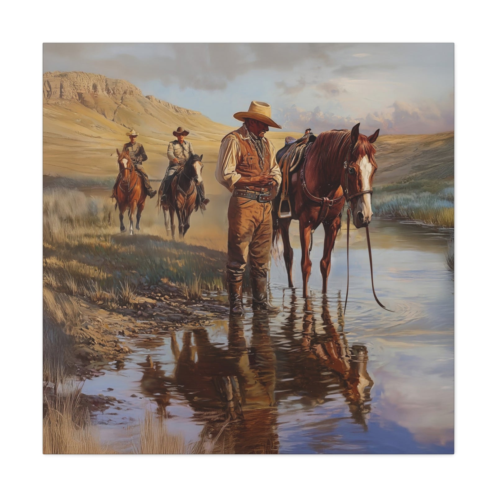 Lone Star Guardians - Square Canvas - Texas Cowboy Creations