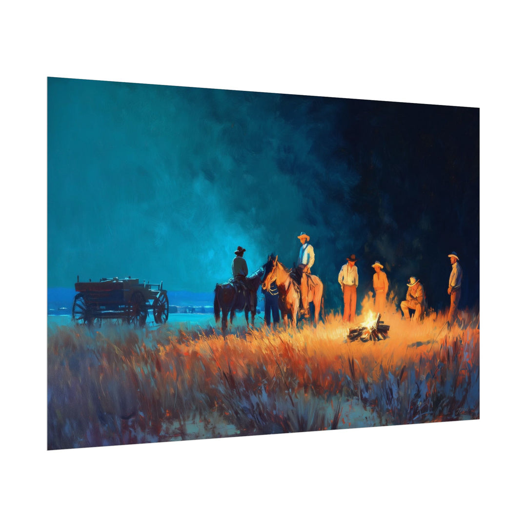Fires of the Frontier | Fine Art Print - Poster - Texas Cowboy Creations