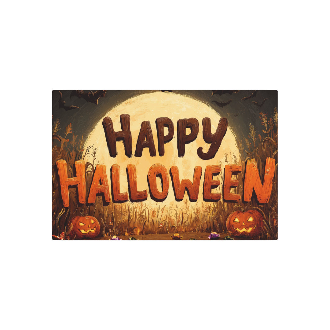 Halloween Pumpkin Moon | Rustic Metal Sign
