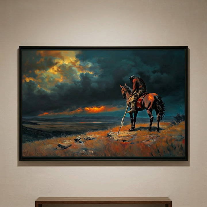 When the Sky Grows Heavy - Canvas - Texas Cowboy Creations