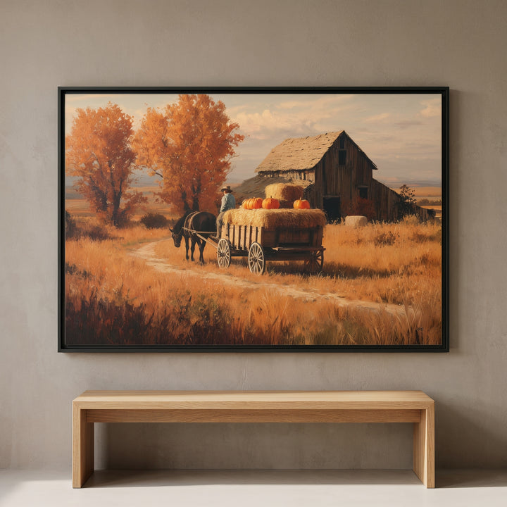Autumn with Grampa - Canvas - Texas Cowboy Creations