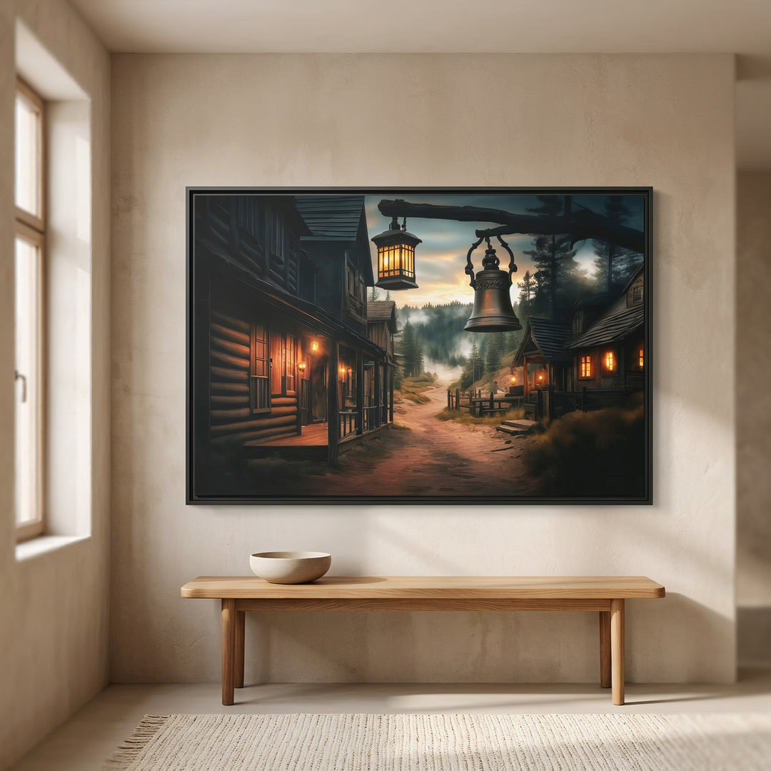 Dusty Trails and Evening Bells - Canvas - Texas Cowboy Creations