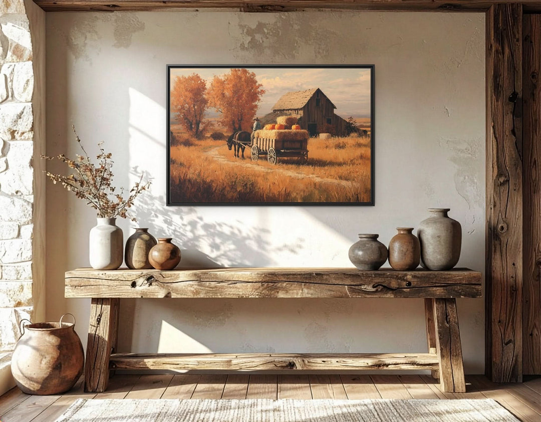 Autumn with Grampa - Canvas - Texas Cowboy Creations