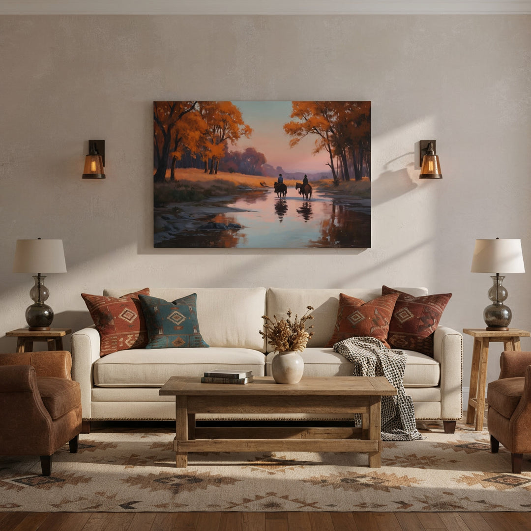 Evening Ride Home - Canvas - Texas Cowboy Creations