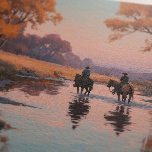 Evening Ride Home | Fine Art Print - Poster - Texas Cowboy Creations