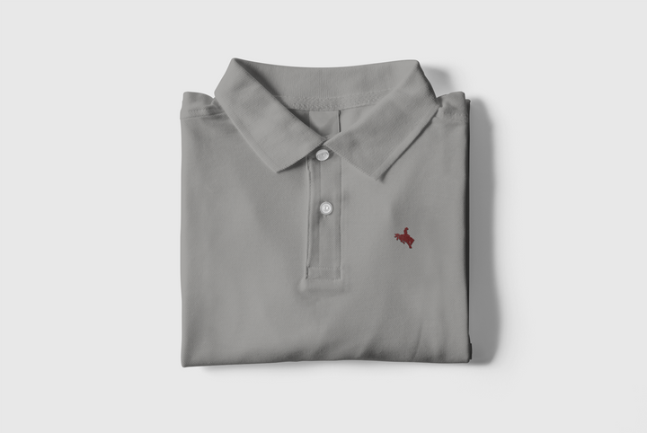 Copy of 8-Second Polo - Cool Grey Bronc | Ranch & Rodeo Apparel Collection - Texas Cowboy Creations