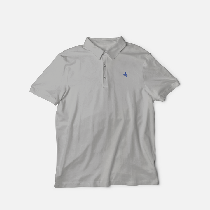 Copy of 8-Second Polo - Cool Grey Bronc | Ranch & Rodeo Apparel Collection - Texas Cowboy Creations