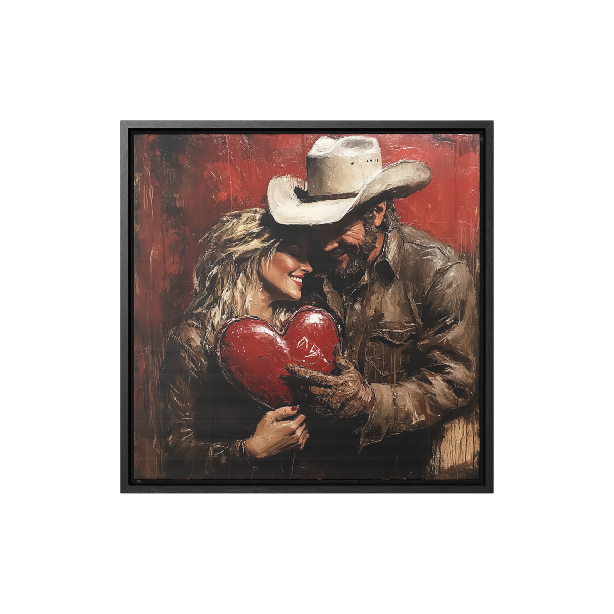 Cowboy's Tender Heart (Framed)