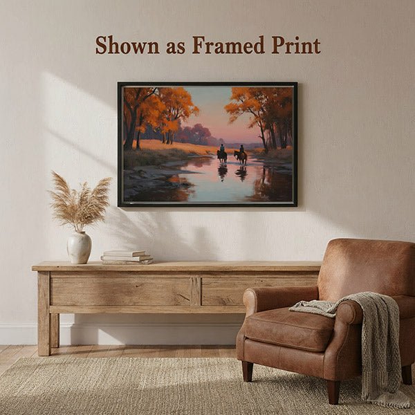 Evening Ride Home | Fine Art Print - Poster - Texas Cowboy Creations