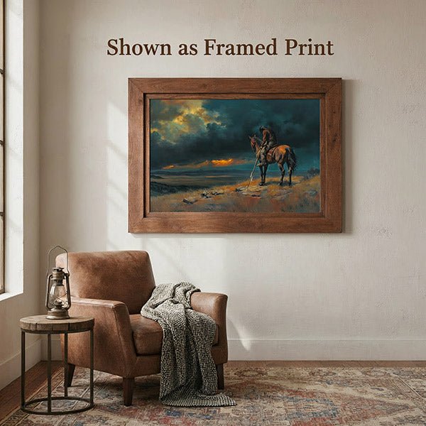 When the Sky Grows Heavy | Fine Art Print - Poster - Texas Cowboy Creations