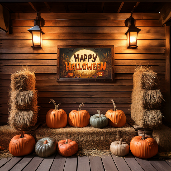 Halloween Pumpkin Moon | Rustic Metal Sign