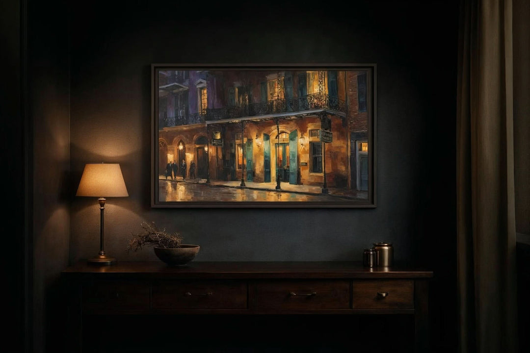 Lantern Light, French Quarter - Canvas - Texas Cowboy Creations
