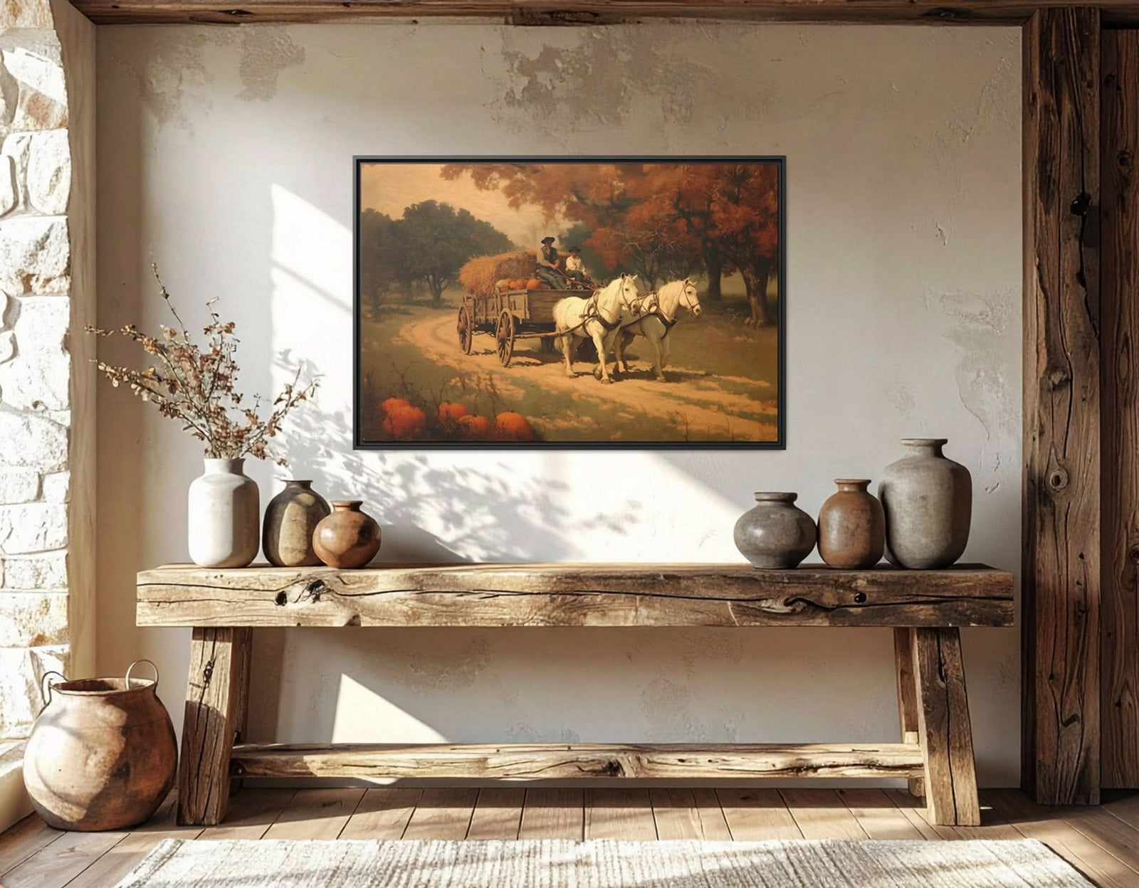 Fathers & Sons, Autumn Ride - Canvas - Texas Cowboy Creations