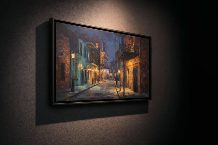 Quiet Night on Royal Street - Canvas - Texas Cowboy Creations