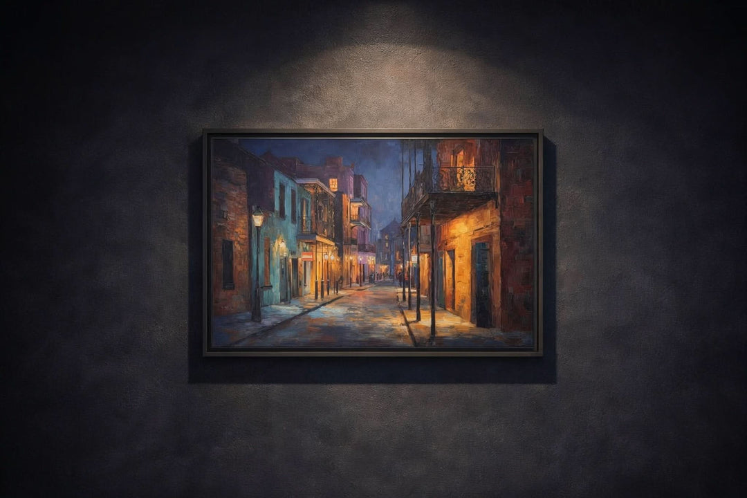 Quiet Night on Royal Street - Canvas - Texas Cowboy Creations