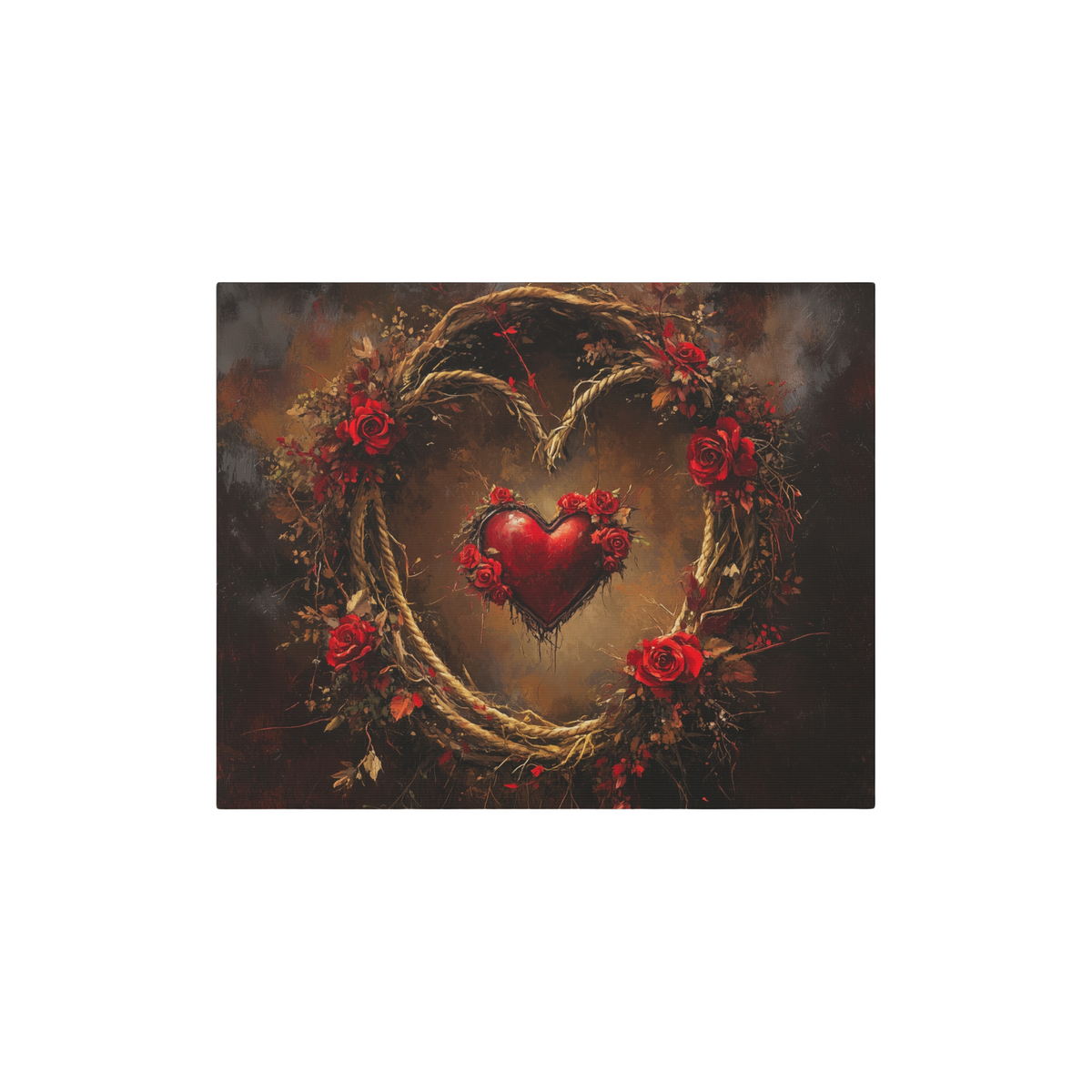 Rustic Heart Wreath (Canvas)