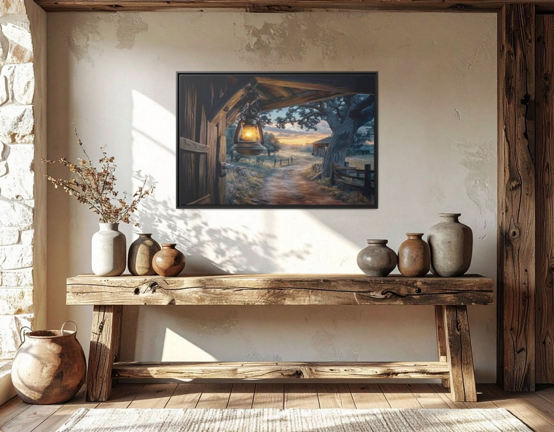 Texas Hill Country Sunset - Canvas - Texas Cowboy Creations